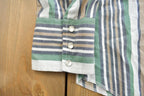 Vintage 1980s Wrangler Western Shirts Striped Pearl Blank Button Up Shirt Made In USA