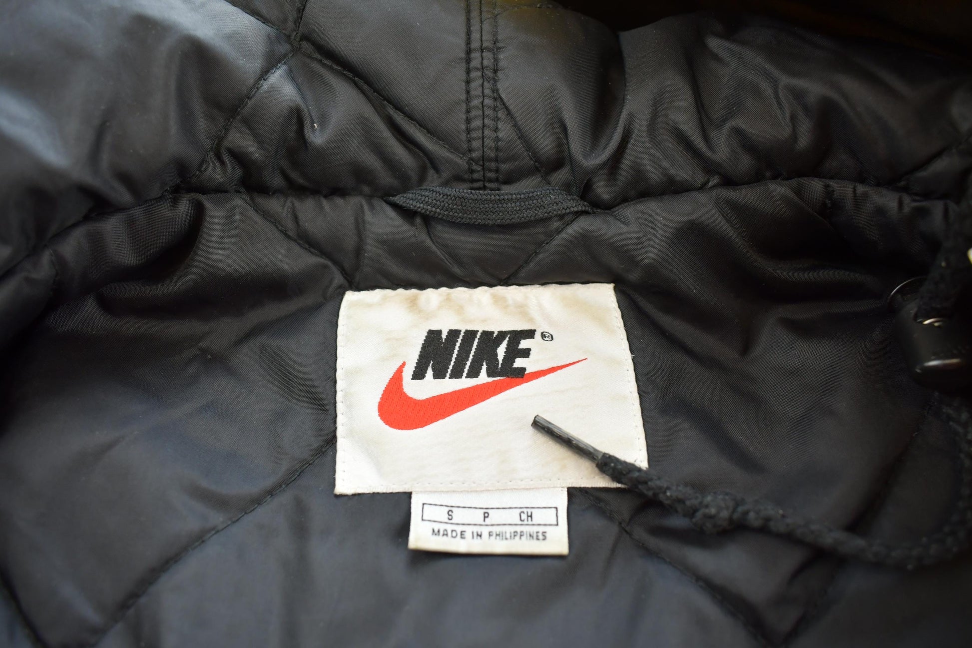 Vintage 1990s Nike Long Yellow Embroidered Jacket Big Swoosh