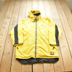 Vintage 1990s Nike Long Yellow Embroidered Jacket Big Swoosh