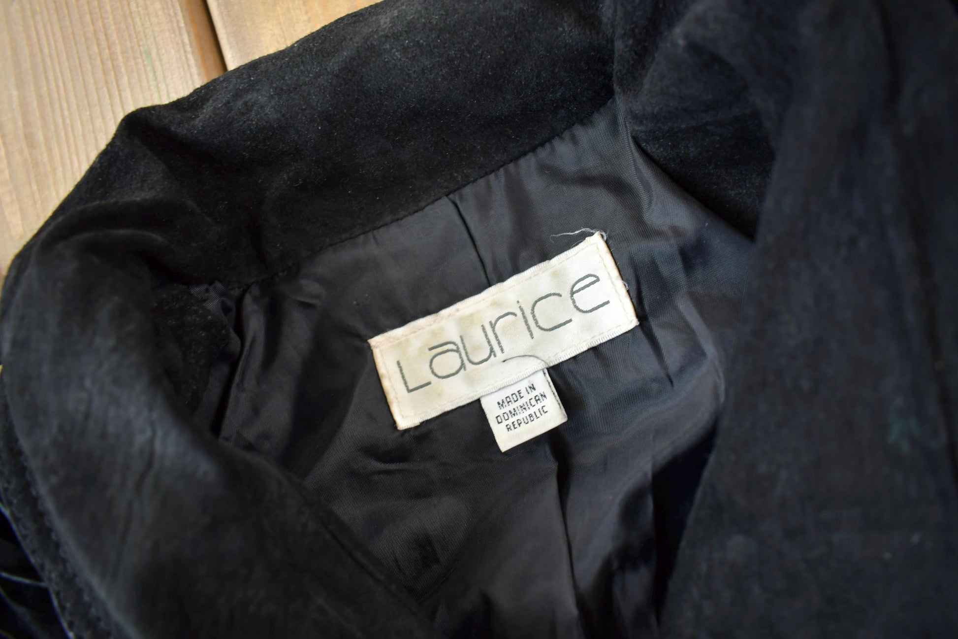 Vintage 1990s Laurice Black Fringe Jacket