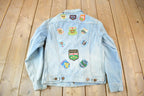 Vintage 1970s Canadian Souvenir Patch Work Jean Jacket Size XS