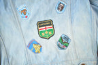 Vintage 1970s Canadian Souvenir Patch Work Jean Jacket Size XS