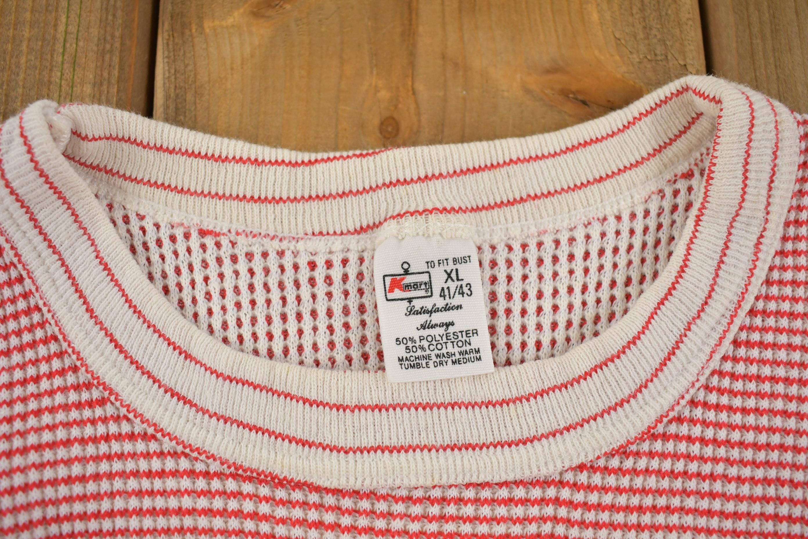 Vintage 1970s Kmart Thermal Crewneck Sweatshirt Made In USA