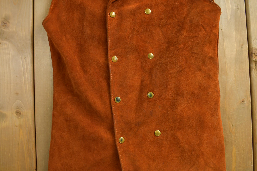 Vintage 1960s Suede Leather Womens Vest