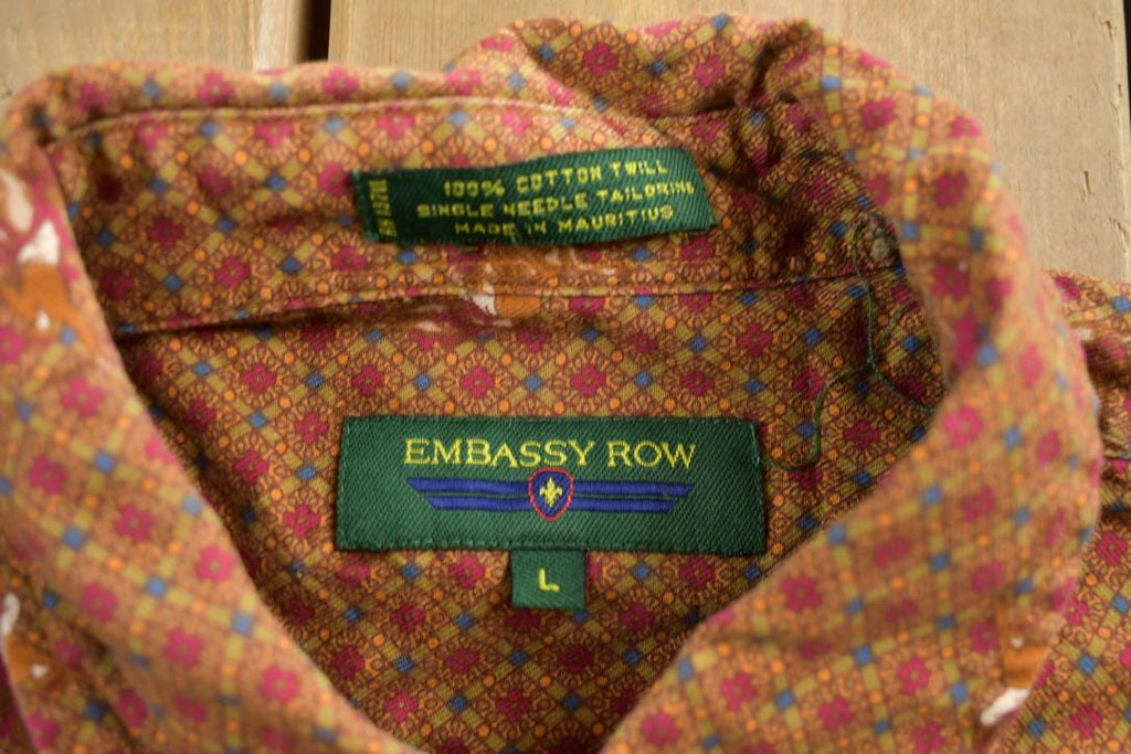 Vintage 1970s Embassy Row All Over Print Horse Theme Button-Up Shirt