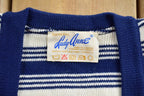 Vintage 1960s Roylon Lady Anne Knit Women's Button Up Shirt