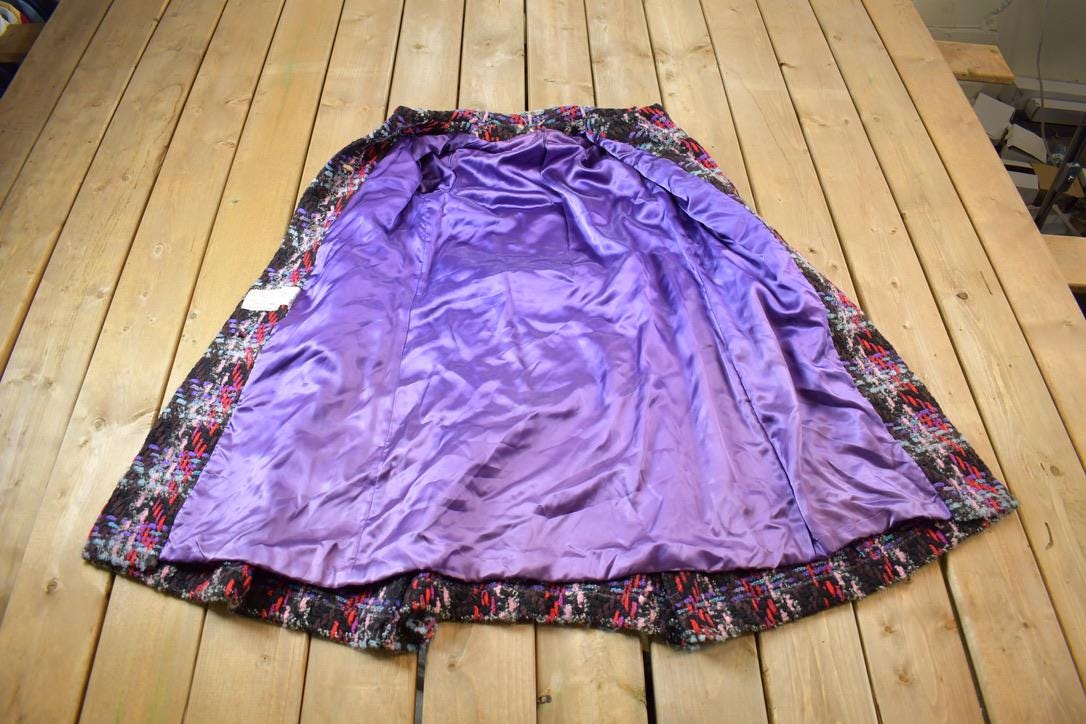 Vintage 1970s Knitted Abstract Pattern Button Up Jacket Made In Great Britain