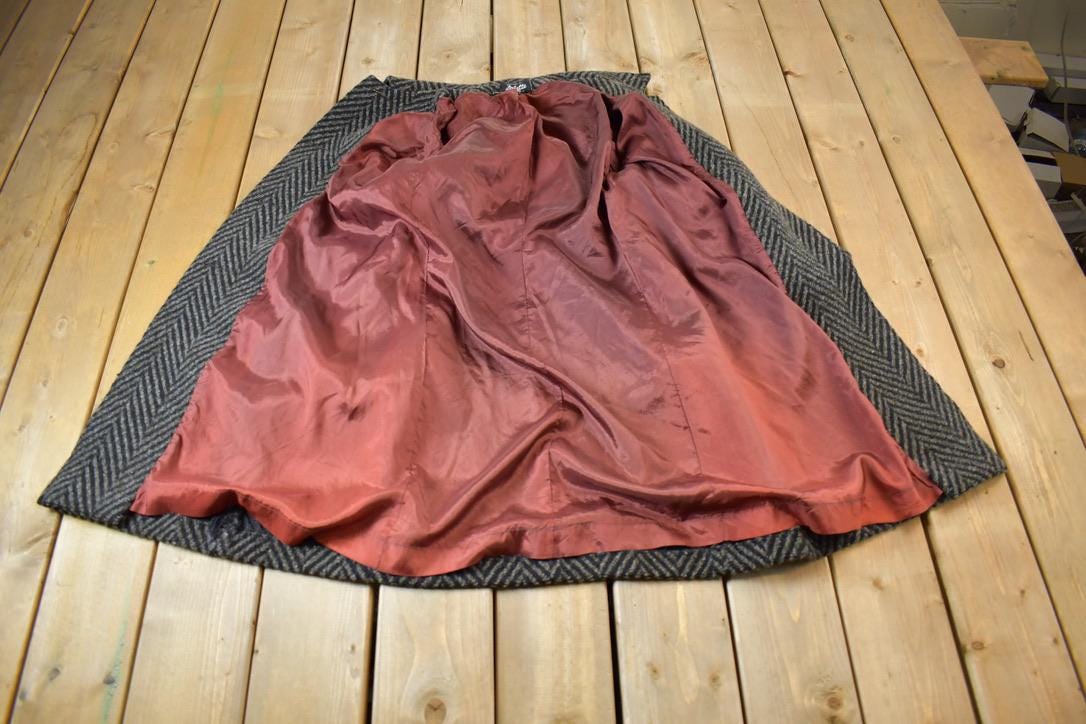 Vintage 1970s Arlette 100% Wool Button Up Over Coat Made In USA