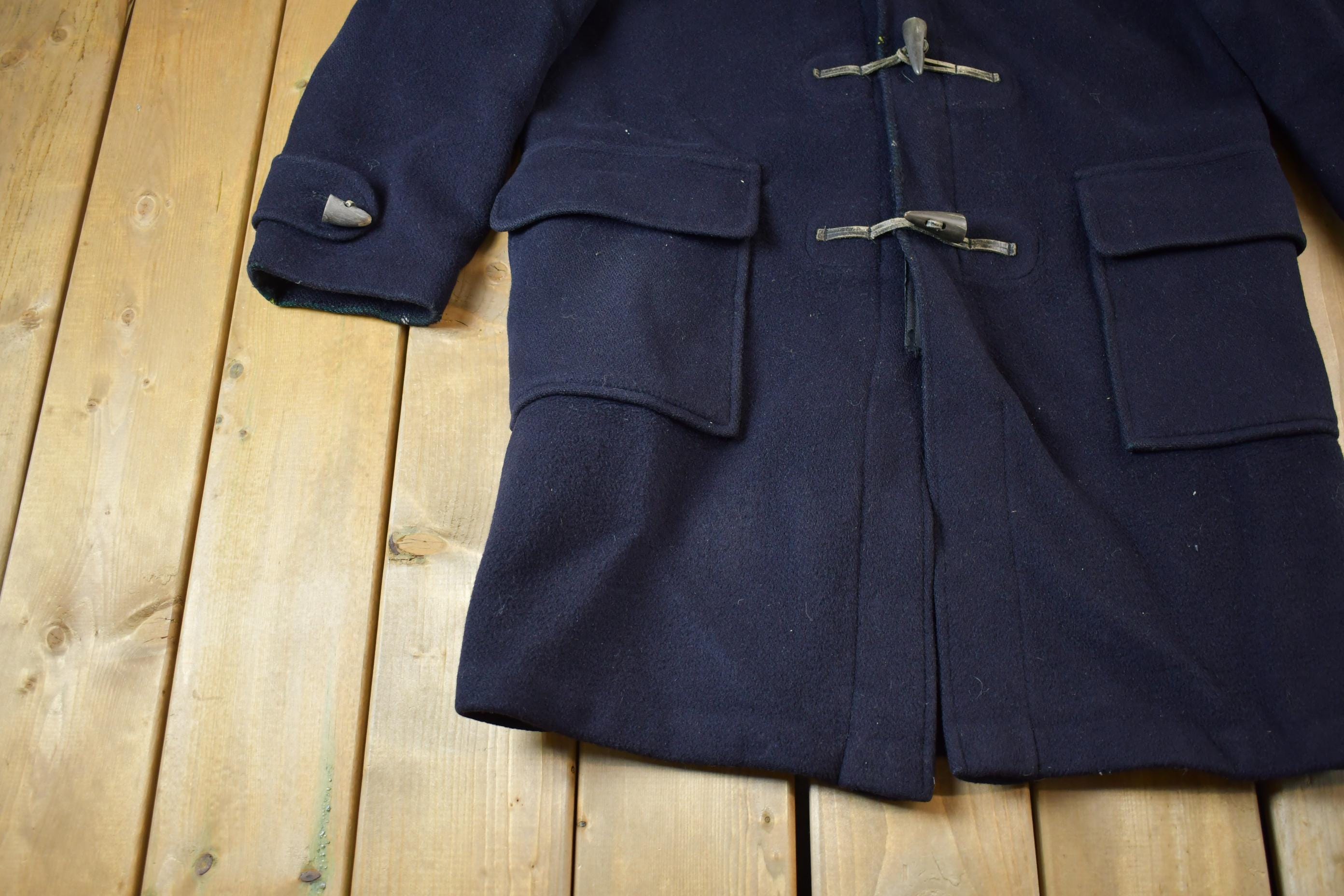Vintage 1990s 100% Wool Gloverall Duffle Coat Made In England - Medium