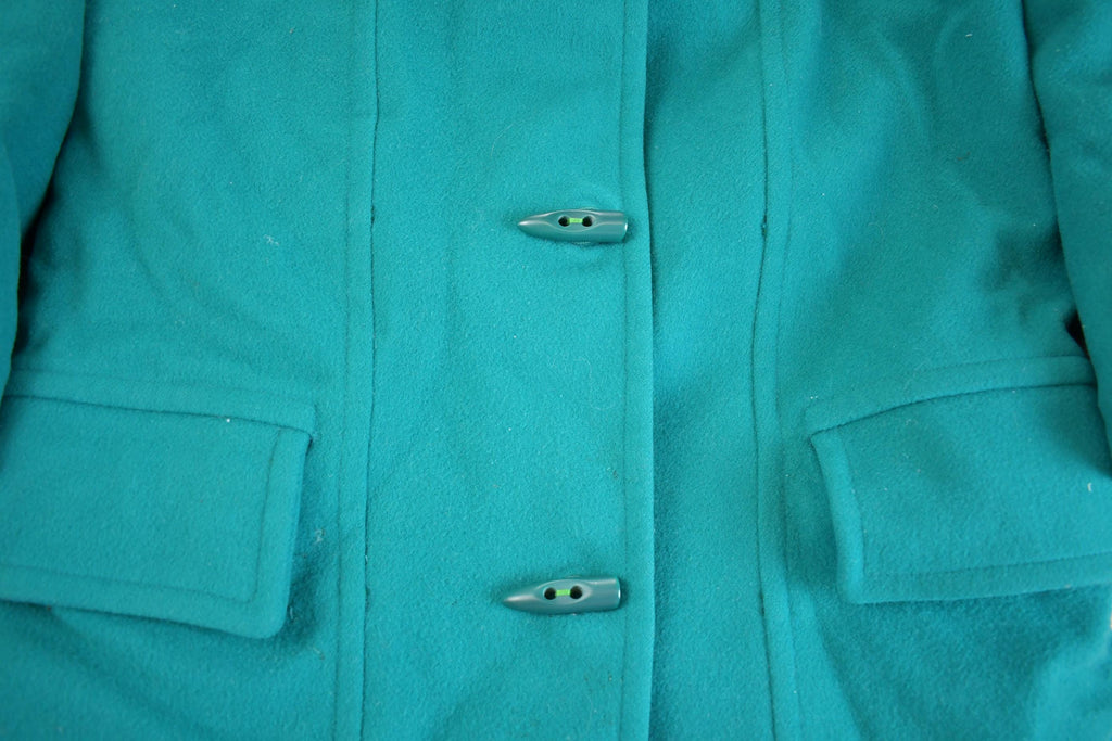 Vintage 1970s 100% Eatons Wool Button Up Jacket Made In Canada