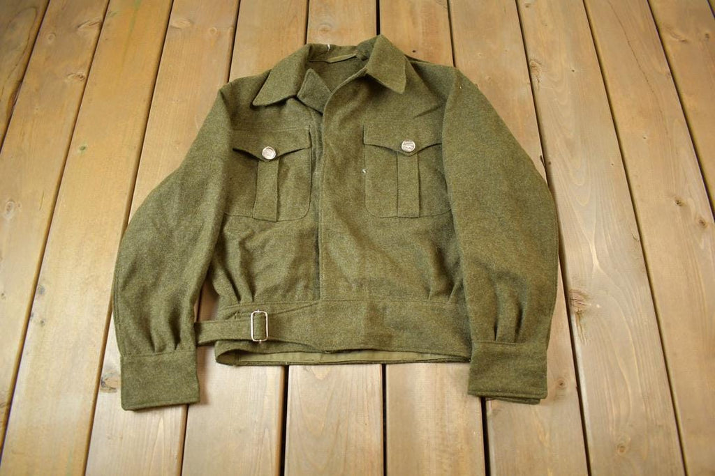 Vintage 1955 US Military Battle Dress Button Up Jacket