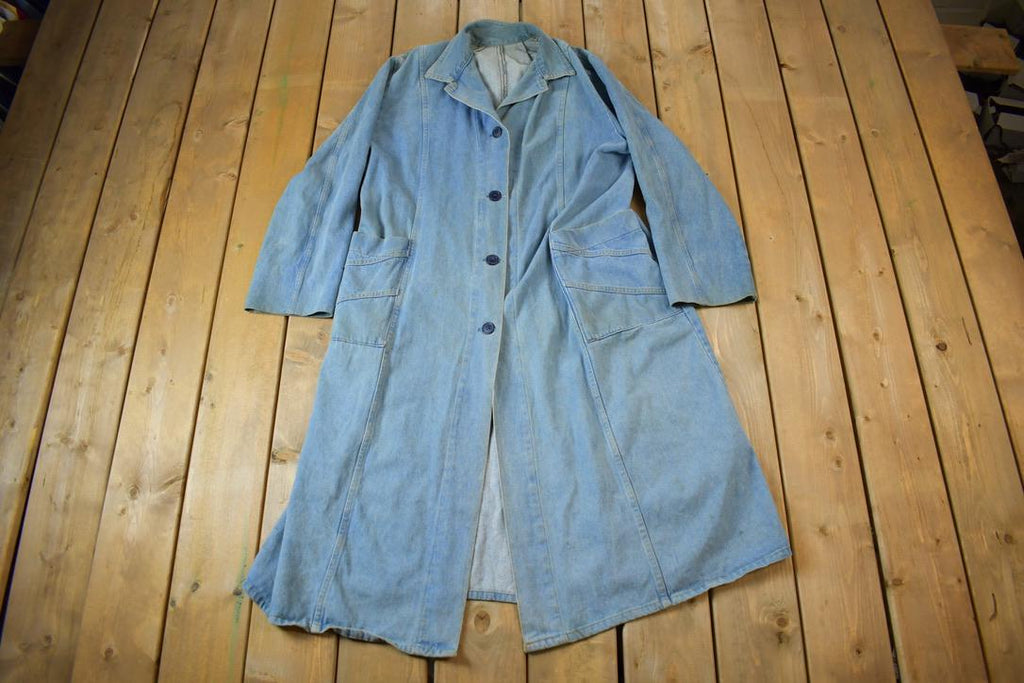 Vintage 1970s Hovis Denim Duster Jacket Made In USA
