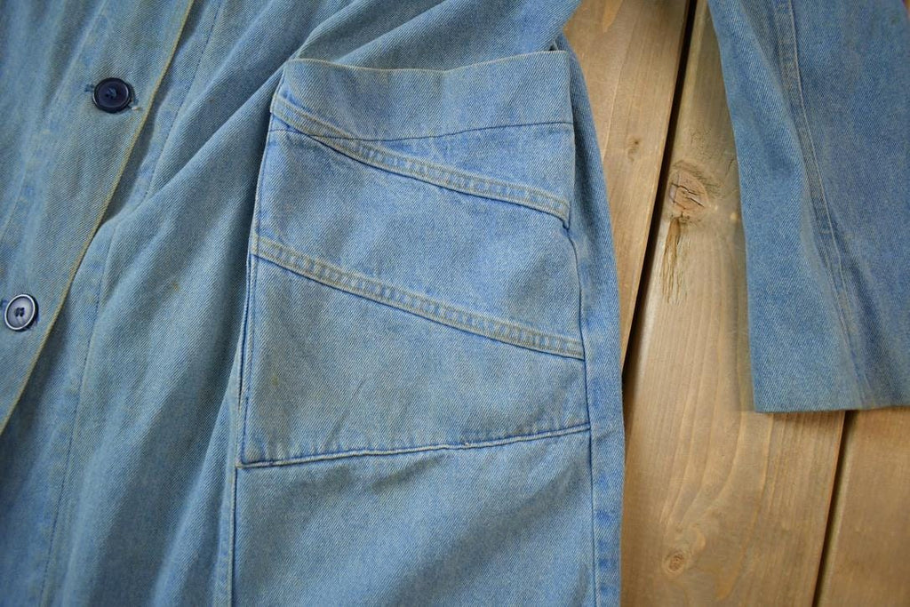Vintage 1970s Hovis Denim Duster Jacket Made In USA