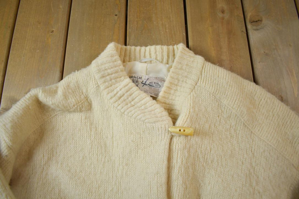 Vintage 1970s Hilda LTD 100% Wool Toggle Closure Jacket Made In Iceland