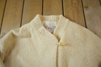 Vintage 1970s Hilda LTD 100% Wool Toggle Closure Jacket Made In Iceland