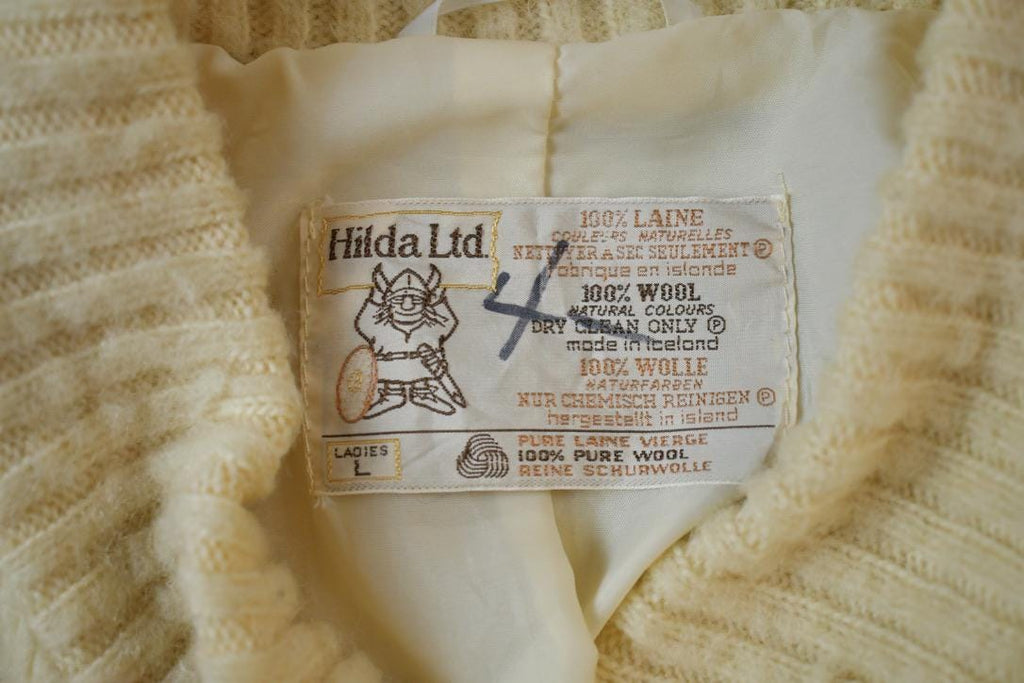Vintage 1970s Hilda LTD 100% Wool Toggle Closure Jacket Made In Iceland