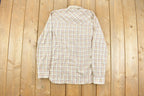 Vintage 1980s Wrangler Cowboy Plaid Button Up Shirt