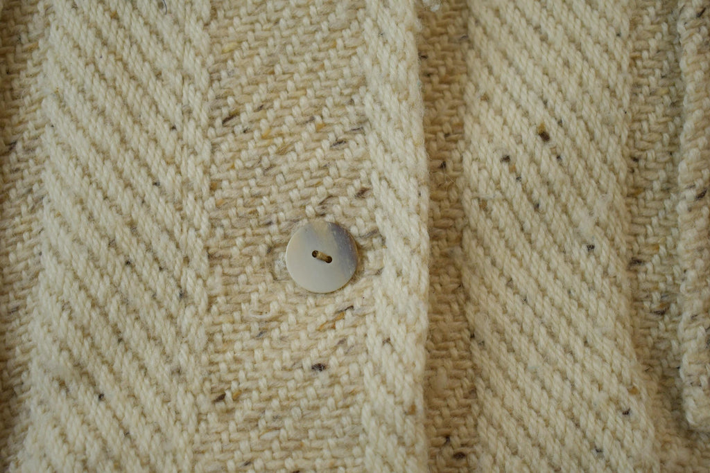 Vintage 1960s 100% Wool Striped Button Up Jacket