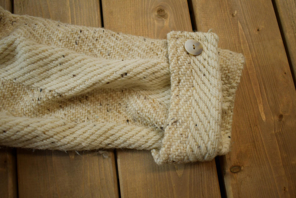 Vintage 1960s 100% Wool Striped Button Up Jacket