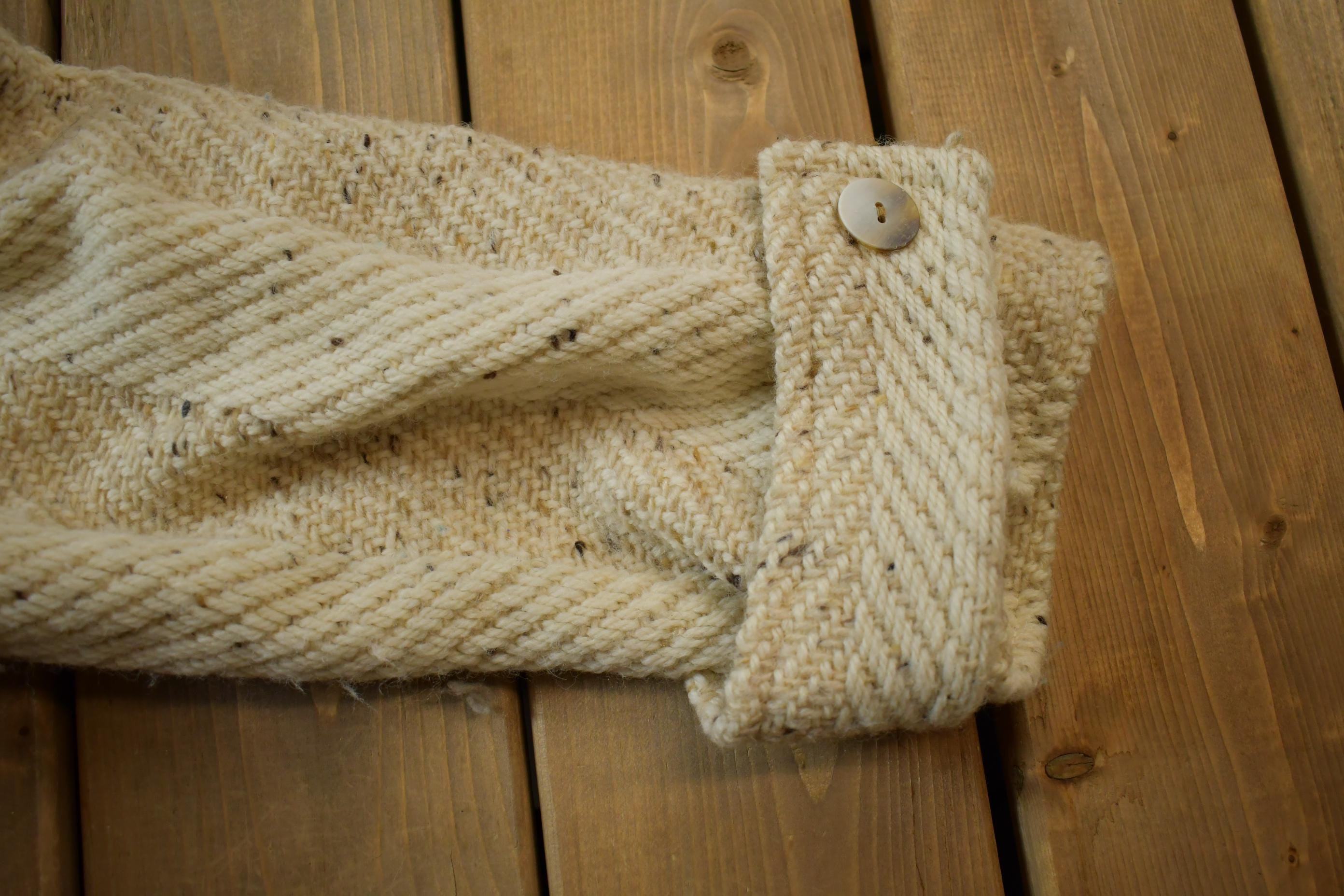 Vintage 1960s 100% Wool Striped Button Up Jacket