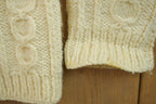 Vintage 1990s 100% Wool Cable Knit Cardigan Sweater