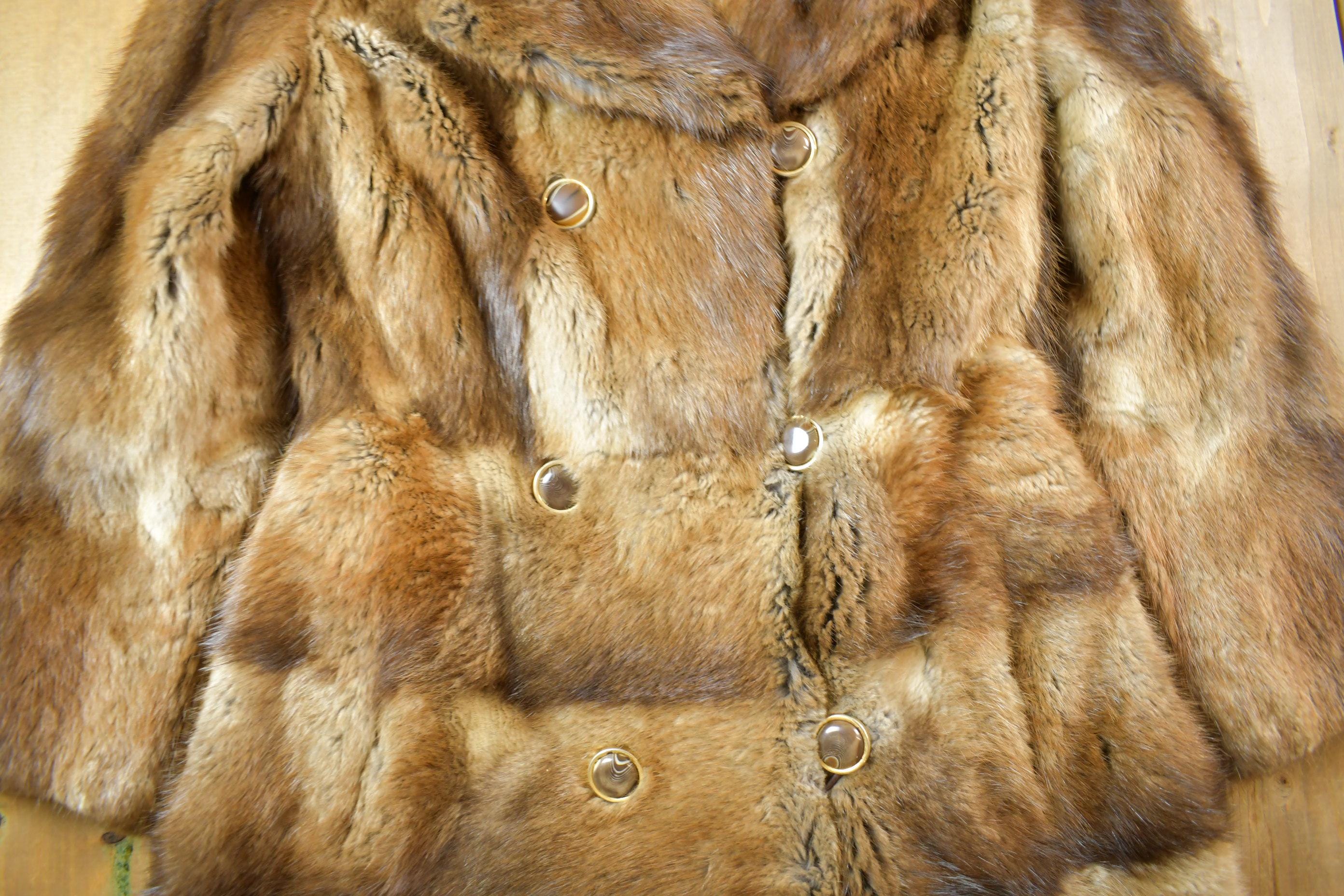 Vintage 1970s Furs By Leonard Coyote Fur Coat