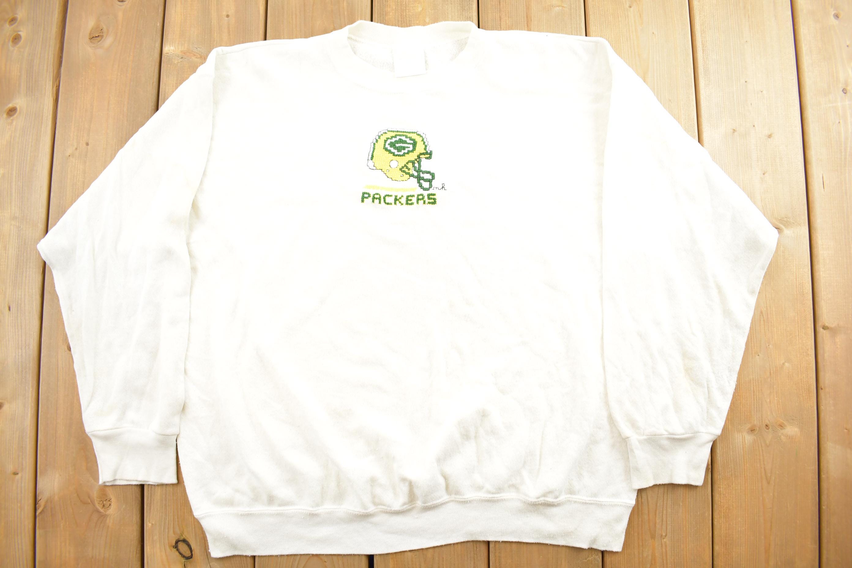 Vintage 1990s Greenbay Packers NFL Football Embroidered Crewneck Sweatshirt