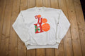 Vintage 1990s " Ho Ho Ho" Basketball Textured Crewneck Sweatshirt - XL