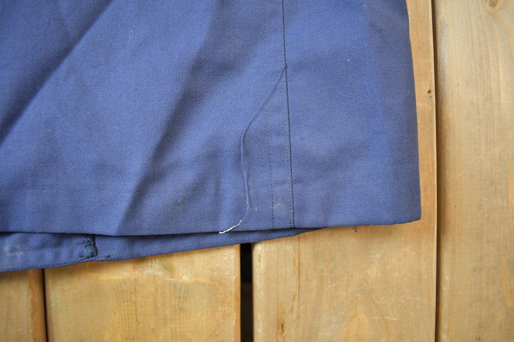 Vintage 1940s US Military Navy Sailor Officer Long Trench Coat
