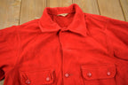 Vintage 1950s Boy Scouts Of America Red Wool Button Up Shirt