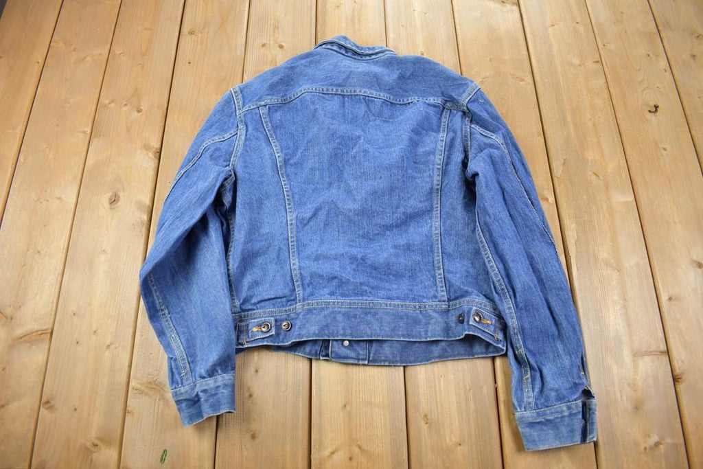 Vintage 1970s Lee Sanforized Jean Jacket Size Union Made In USA