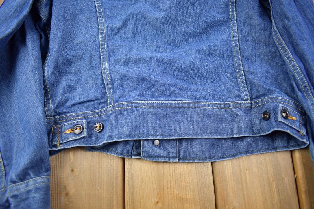Vintage 1970s Lee Sanforized Jean Jacket Size Union Made In USA