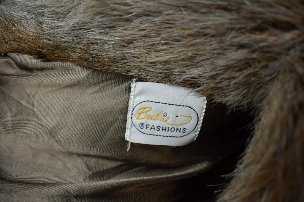 Vintage 1970s Bedtime Fashions Faux Mink Fur Coat Made In USA