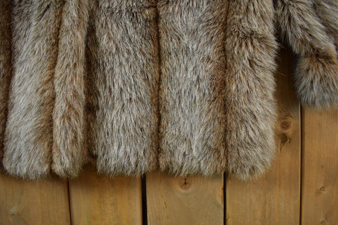 Vintage 1970s Bedtime Fashions Faux Mink Fur Coat Made In USA