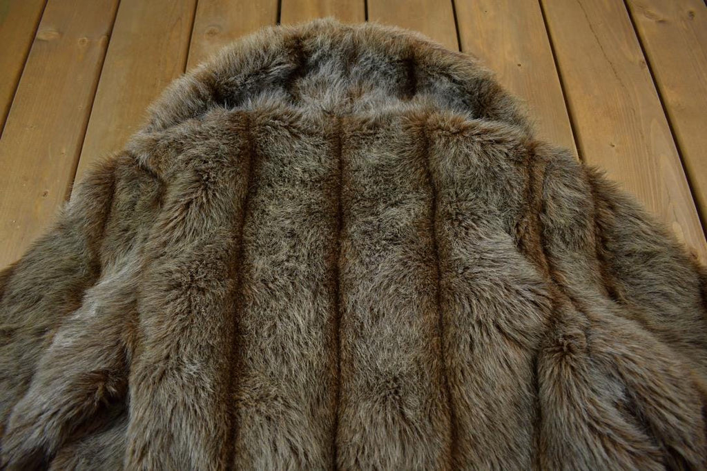 Vintage 1970s Bedtime Fashions Faux Mink Fur Coat Made In USA