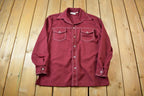 Vintage 1970s Western Style Pointed Collar Button Up Light Jacket