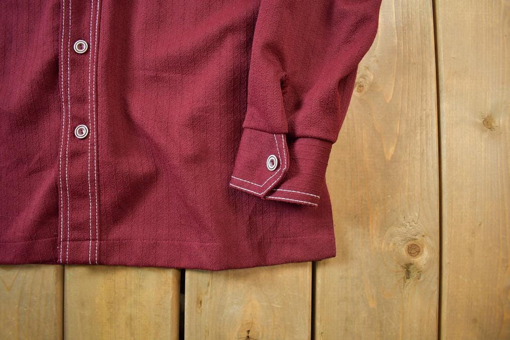 Vintage 1970s Western Style Pointed Collar Button Up Light Jacket