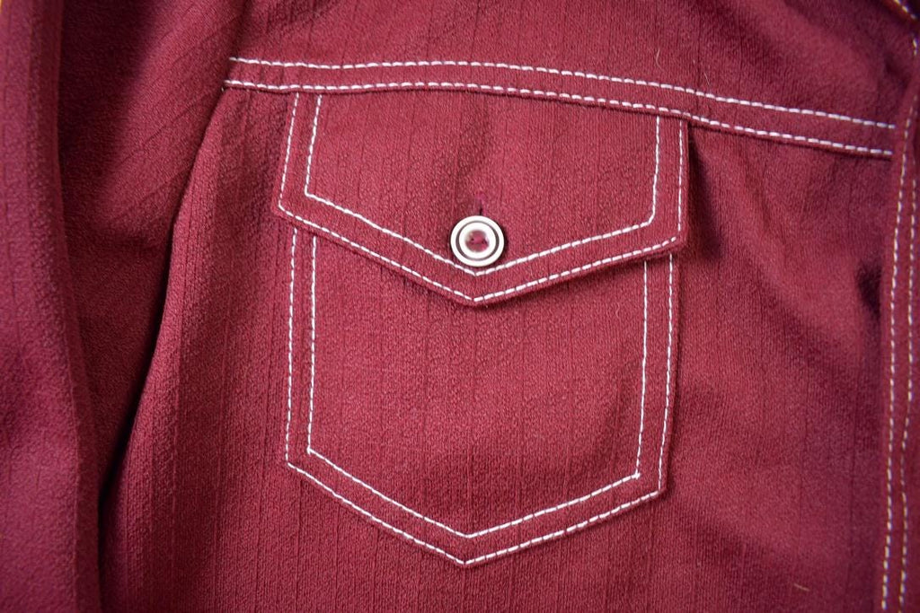 Vintage 1970s Western Style Pointed Collar Button Up Light Jacket