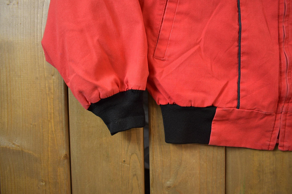 Vintage 1980s Workwear Bomber Jacket Aztec Print - XL - Made in USA