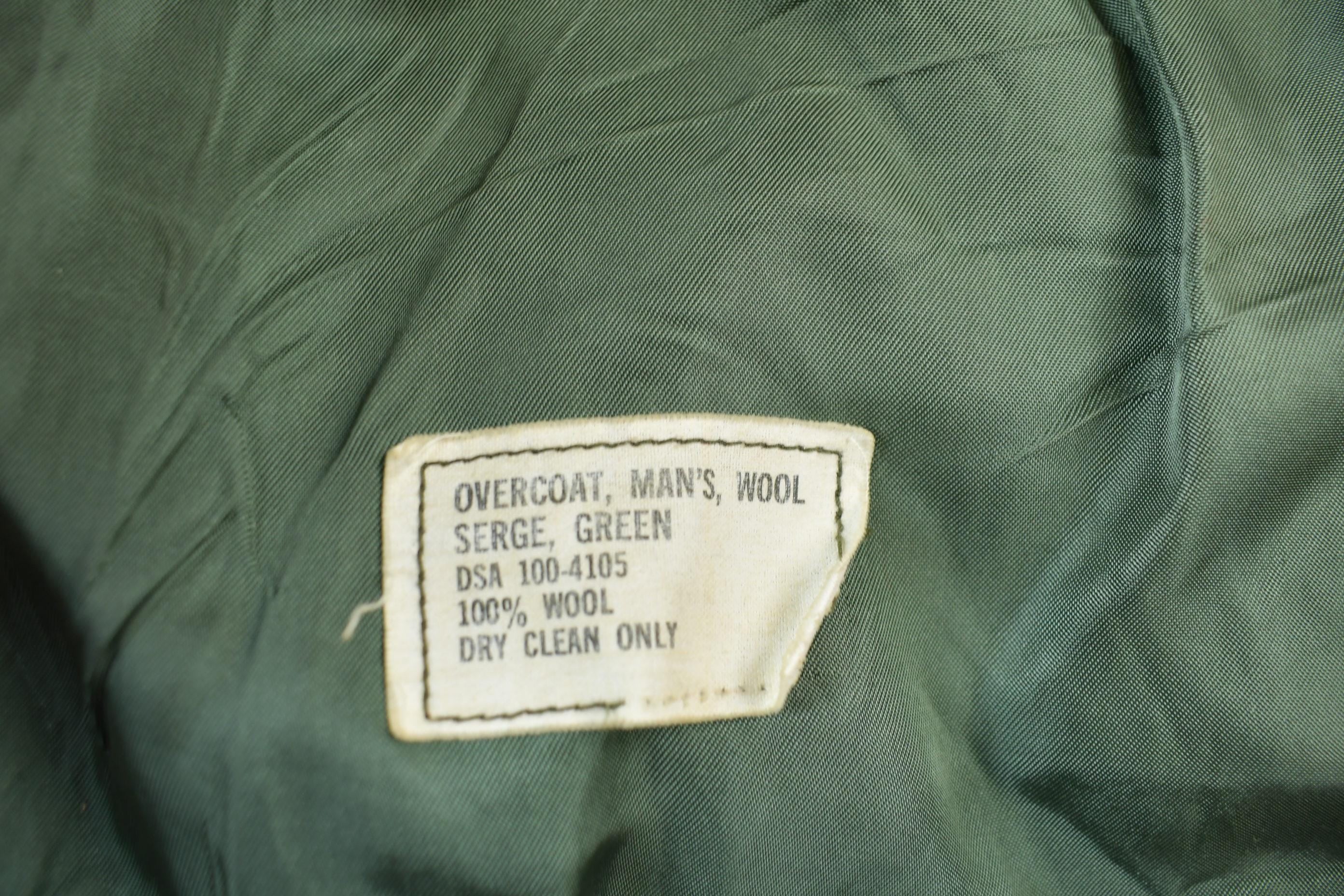 Vintage 1940s World War 2 Military Button Up Wool Overcoat