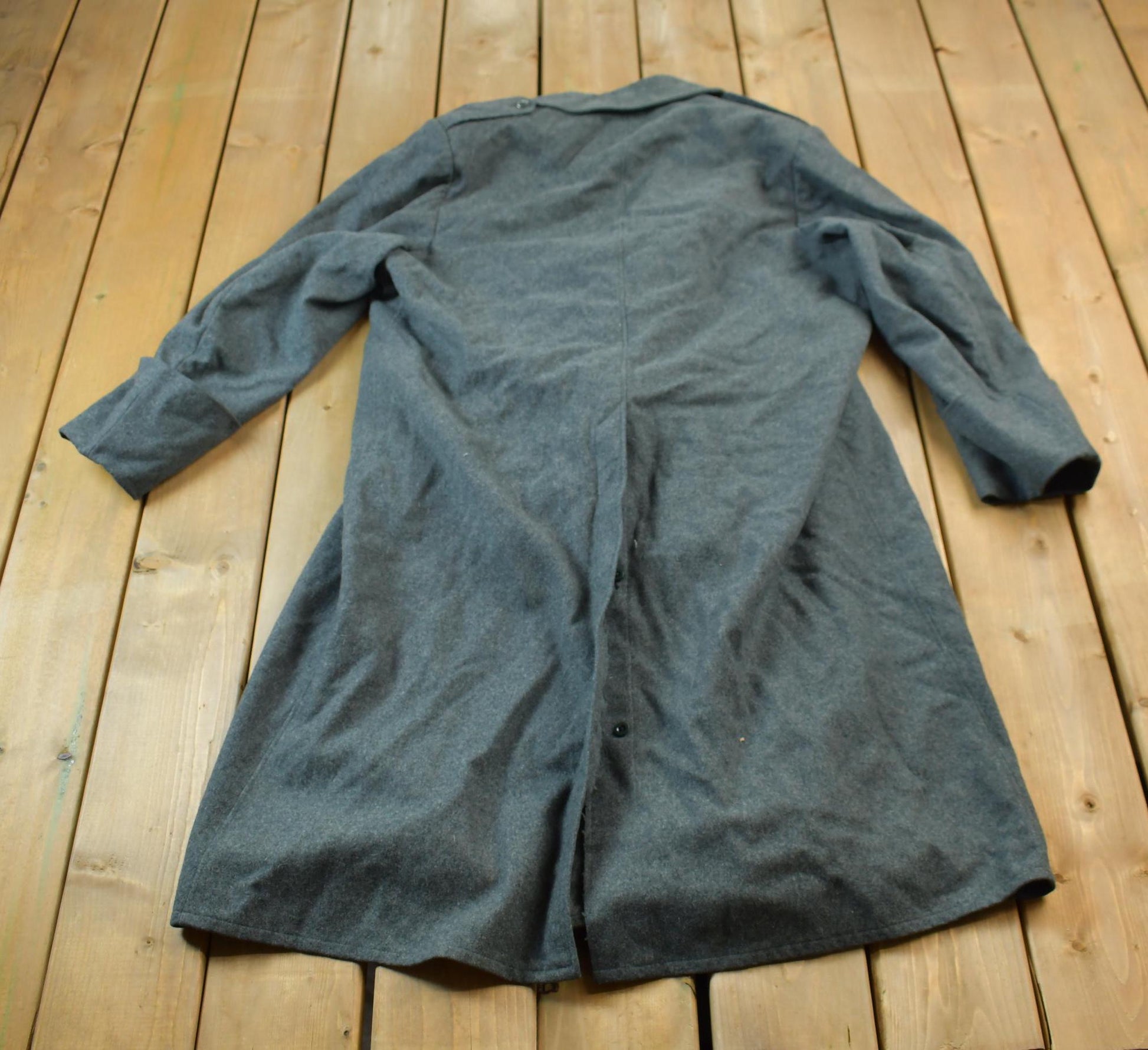 Vintage 1950s Swiss Military Wool Overcoat