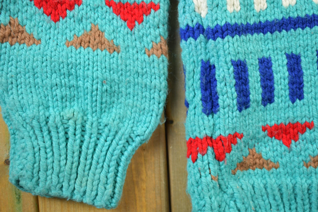 Vintage 1950s Western Aztec Pattern Cowichan Sweater
