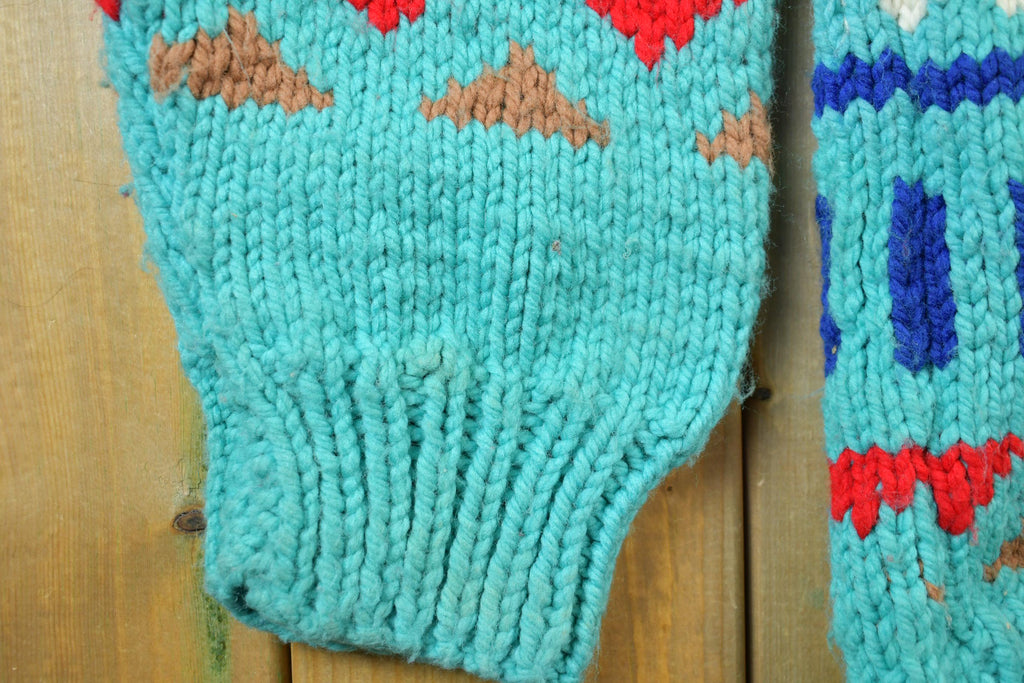 Vintage 1950s Western Aztec Pattern Cowichan Sweater
