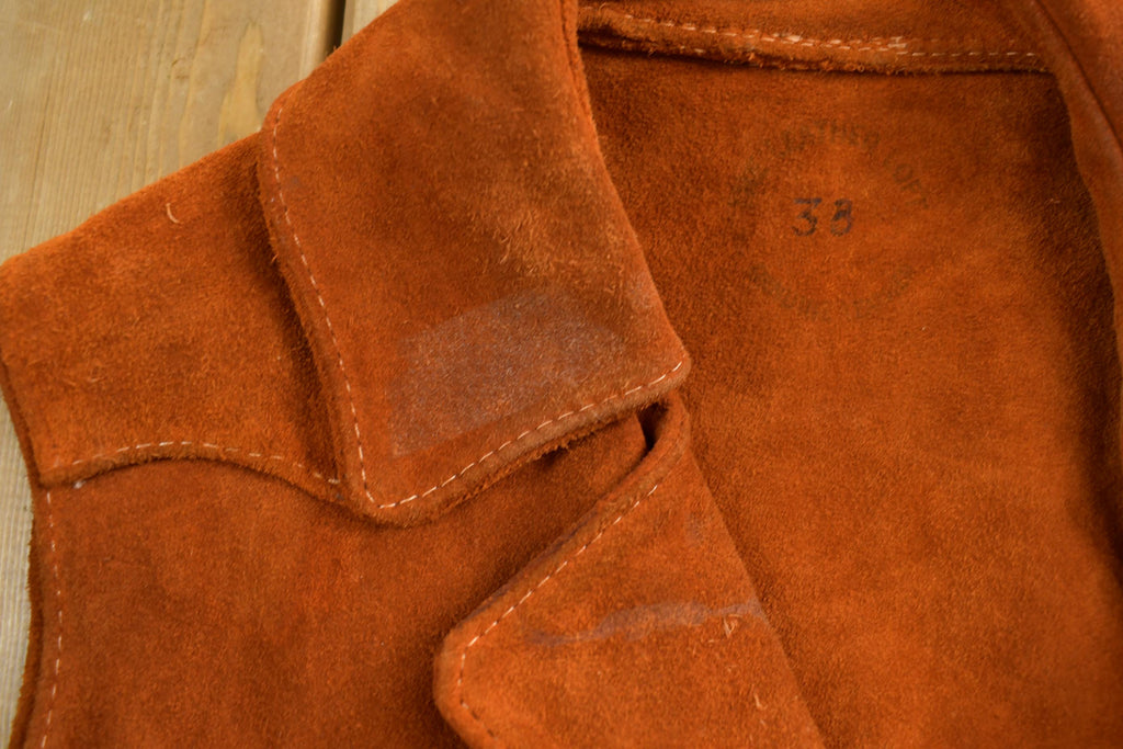 Vintage 1960s Suede Leather Womens Vest