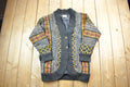 Vintage 1990s Knit Cardigan Sweater Jacket Abstract Pattern