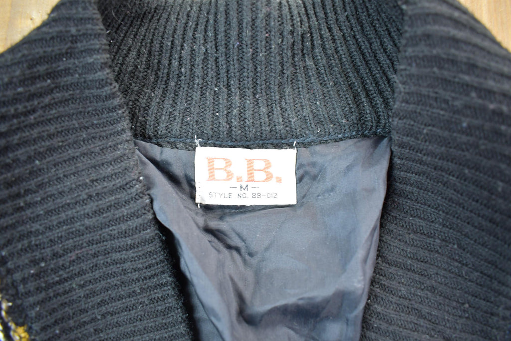 Vintage 1990s Knit Cardigan Sweater Jacket Abstract Pattern