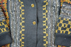 Vintage 1990s Knit Cardigan Sweater Jacket Abstract Pattern