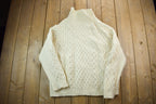 Vintage 1990s 100% Wool  Cable Knit Sweater