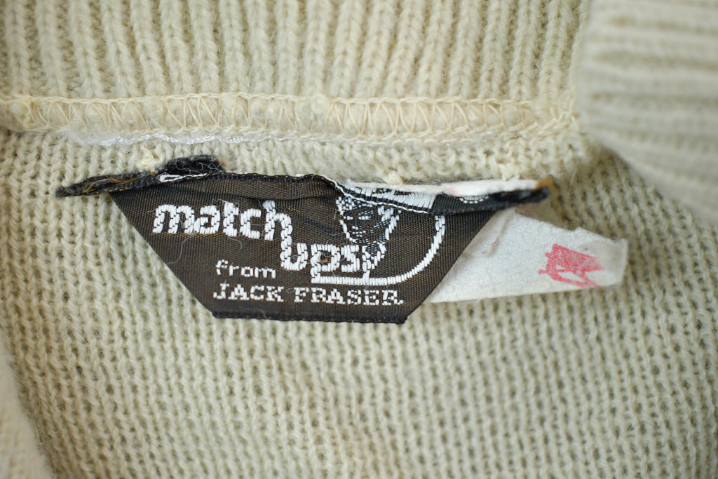 Vintage 1970s jack Fraser Knit Button Up Cardigan Sweater