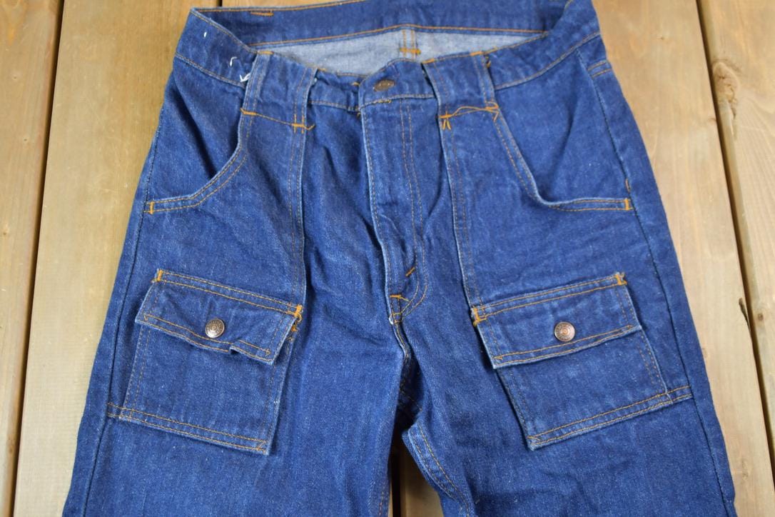 Vintage 1970s Levi's Bush Jeans Orange Tab 516 Denim Size 30 x 34